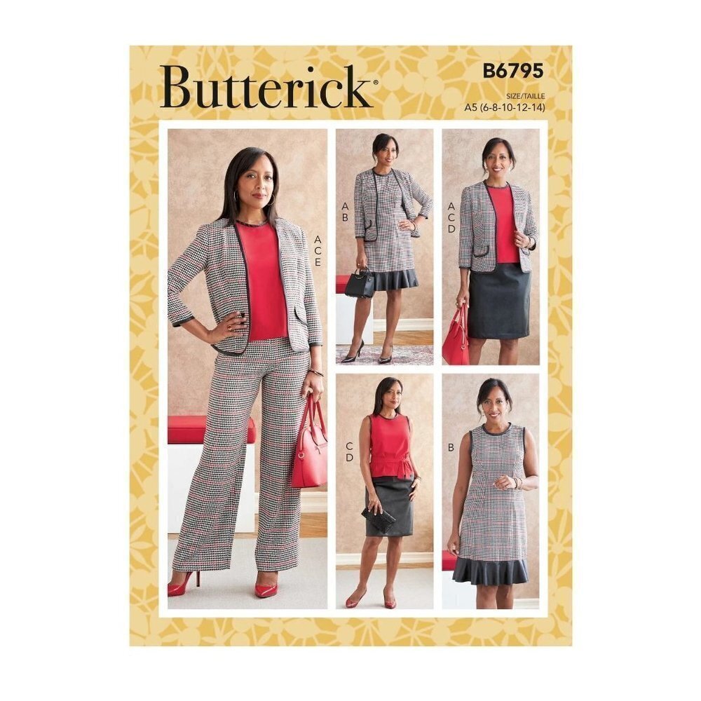 Butterick Sewing Pattern 6795 10760 Jacket Dress Top Skirt Pants‎ Size 6-14